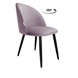 Krzesło Colin tkanina Welur noga metalowa