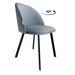 Krzesło Colin tkanina Welur noga metalowa