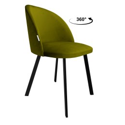 Krzesło Colin tkanina Welur noga metalowa