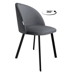 Krzesło Colin tkanina Welur noga metalowa