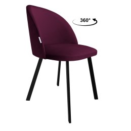 Krzesło Colin tkanina Welur noga metalowa