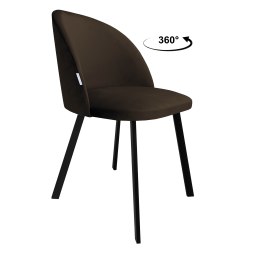 Krzesło Colin tkanina Welur noga metalowa