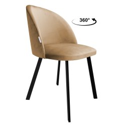 Krzesło Colin tkanina Welur noga metalowa