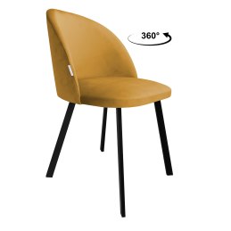 Krzesło Colin tkanina Welur noga metalowa