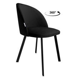 Krzesło Colin tkanina Welur noga metalowa