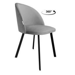 Krzesło Colin tkanina Welur noga metalowa