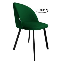 Krzesło Colin tkanina Welur noga metalowa