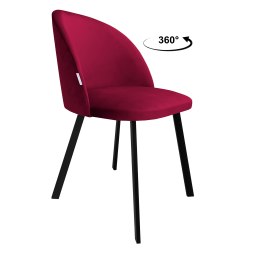 Krzesło Colin tkanina Welur noga metalowa