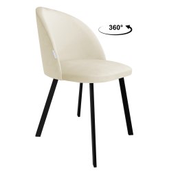 Krzesło Colin tkanina Welur noga metalowa