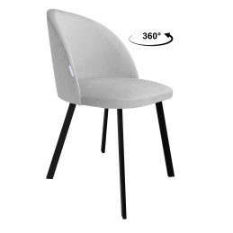 Krzesło Colin tkanina Welur noga metalowa