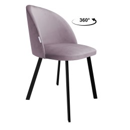 Krzesło Colin tkanina Welur noga metalowa