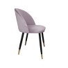 Krzesło Colin tkanina Welur noga metalowa