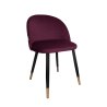Krzesło Colin tkanina Welur noga metalowa