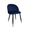 Krzesło Colin tkanina Welur noga metalowa