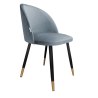 Krzesło Colin tkanina Welur noga metalowa