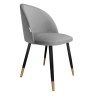 Krzesło Colin tkanina Welur noga metalowa