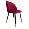 Krzesło Colin tkanina Welur noga metalowa