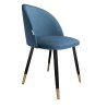 Krzesło Colin tkanina Welur noga metalowa