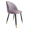 Krzesło Colin tkanina Welur noga metalowa