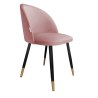 Krzesło Colin tkanina Welur noga metalowa