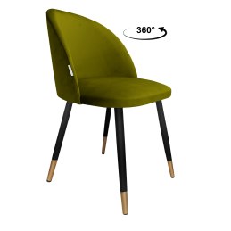 Krzesło Colin tkanina Welur noga metalowa