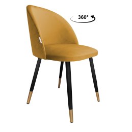 Krzesło Colin tkanina Welur noga metalowa