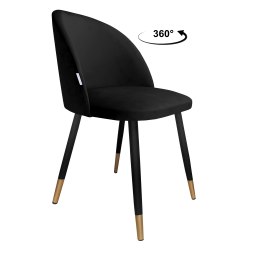 Krzesło Colin tkanina Welur noga metalowa