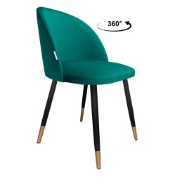 Krzesło Colin tkanina Welur noga metalowa