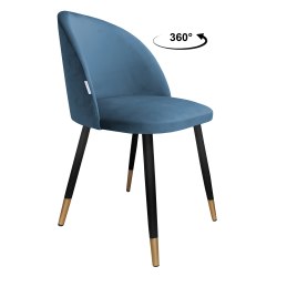 Krzesło Colin tkanina Welur noga metalowa