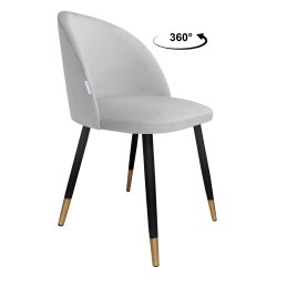 Krzesło Colin tkanina Welur noga metalowa