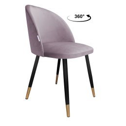 Krzesło Colin tkanina Welur noga metalowa