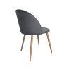 Krzesło Colin tkanina Welur noga metalowa
