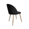 Krzesło Colin tkanina Welur noga metalowa