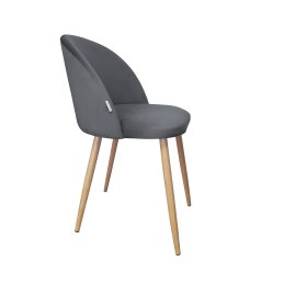 Krzesło Colin tkanina Welur noga metalowa