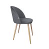 Krzesło Colin tkanina Welur noga metalowa