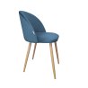 Krzesło Colin tkanina Welur noga metalowa