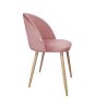 Krzesło Colin tkanina Welur noga metalowa
