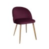 Krzesło Colin tkanina Welur noga metalowa