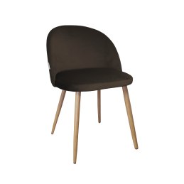 Krzesło Colin tkanina Welur noga metalowa