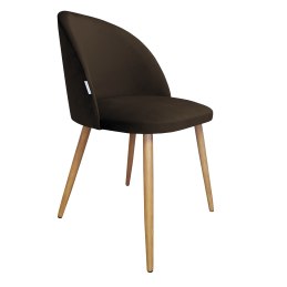 Krzesło Colin tkanina Welur noga metalowa