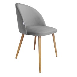 Krzesło Colin tkanina Welur noga metalowa