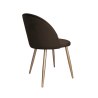Krzesło Colin tkanina Welur noga metalowa