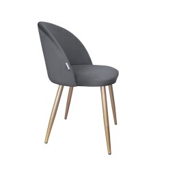 Krzesło Colin tkanina Welur noga metalowa