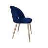 Krzesło Colin tkanina Welur noga metalowa