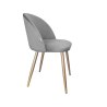 Krzesło Colin tkanina Welur noga metalowa