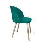 Krzesło Colin tkanina Welur noga metalowa
