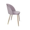 Krzesło Colin tkanina Welur noga metalowa