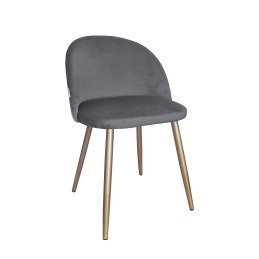 Krzesło Colin tkanina Welur noga metalowa