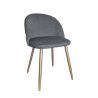 Krzesło Colin tkanina Welur noga metalowa
