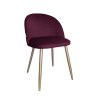 Krzesło Colin tkanina Welur noga metalowa